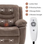 Power Swivel Rocker Recliner with Massage & Heat