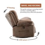 Power Swivel Rocker Recliner with Massage & Heat