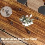 Industrial Pub Table with Metal Footrest - 63-Inch