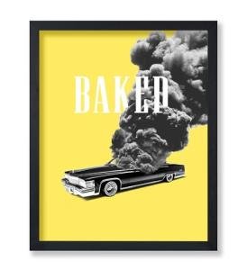 Retro Car Print Poster - Trippy Wall Art