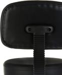 Adjustable Black Drafting Bar Stool with Wheels