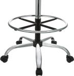 Adjustable Black Drafting Bar Stool with Wheels