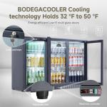 Back Bar Cooler with Glass Doors and LED Lighting