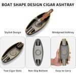 CIGARWONG Portable Cigar Ashtray with Holders