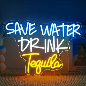 Save Water, Drink Tequila Neon Wall Sign
