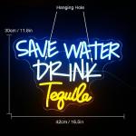 Save Water, Drink Tequila Neon Wall Sign