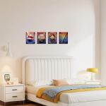 Vintage Baseball Canvas Art Prints – Set of 4