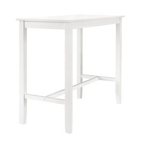 42 Inch Tall White Pub Table for Man Cave