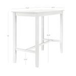 42 Inch Tall White Pub Table for Man Cave