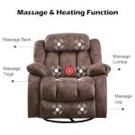 CANMOV Heat and Vibration Rocker Recliner Chair