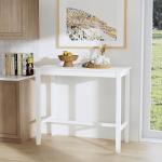 42 Inch Tall White Pub Table for Man Cave