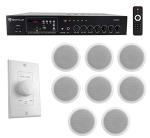 Rockville Commercial Amp with 8 Ceiling Speakers
