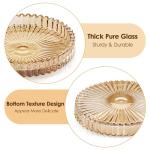 Amber Glass Coaster Set of 5 for Drinks