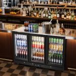 Commercial Bar Cooler with Glass Doors and LED