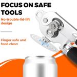 Magnetic Manual Can Opener with Soft Grip Handle