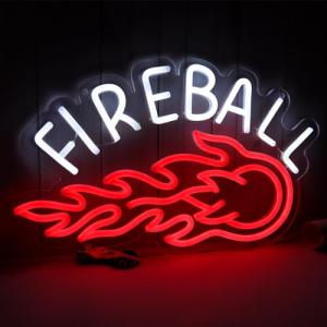Fireball Whiskey Neon Sign for Man Cave Decor