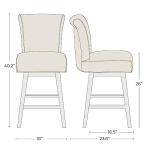Set of 2 Black Swivel Bar Stools