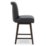 Set of 2 Black Swivel Bar Stools