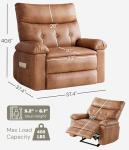 PU Leather Manual Recliner Chair for Relaxing