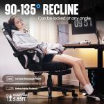 Ergonomic Gaming Chair with Footrest and Lumbar Support