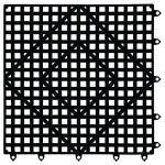 San Jamar Interlocking Bar Mats – Black Set of 12