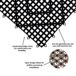 San Jamar Interlocking Bar Mats – Black Set of 12
