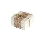 Square Marble Coasters with Jute String - Set of 4