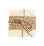 Square Marble Coasters with Jute String - Set of 4