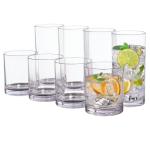 Clear Acrylic Drinking Glasses Set of 8