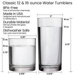 Clear Acrylic Drinking Glasses Set of 8