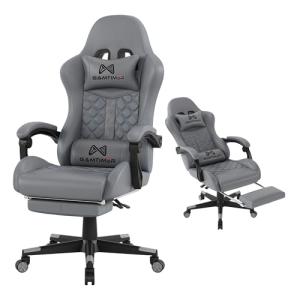 Gamtimer High Back Gaming Chair with Footrest