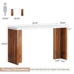 Modern 55-Inch Walnut and White Home Bar Unit