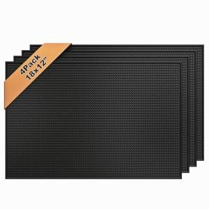 4 Pack Non-Slip Rubber Bar Mats for Home Use
