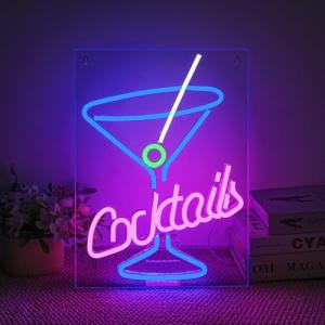 Cocktails Neon Sign - LED Bar Wall Decor
