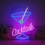 Cocktails Neon Sign - LED Bar Wall Decor