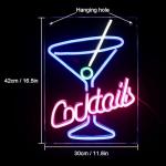 Cocktails Neon Sign - LED Bar Wall Decor