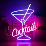 Cocktails Neon Sign - LED Bar Wall Decor