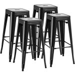 Furmax Black Bar Stools Set of 4