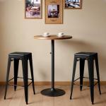 Furmax Black Bar Stools Set of 4