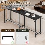 70.9" Bar Table and Chairs Set Black