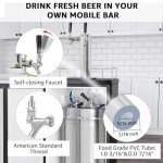 Stainless Steel Dual Tap Kegerator Beer Dispenser