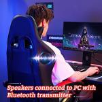 Ergonomic Gaming Chair with Speakers and LED Lights