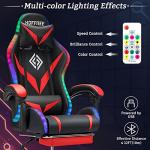 Ergonomic Gaming Chair with Speakers and LED Lights