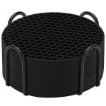 Silicone Coaster Set for Drinks – 8 Pcs Black