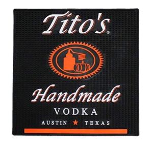Tito's Vodka Bar Mat 16x16 Inches