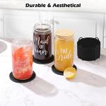 Silicone Coaster Set for Drinks – 8 Pcs Black