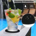 Silicone Coaster Set for Drinks – 8 Pcs Black
