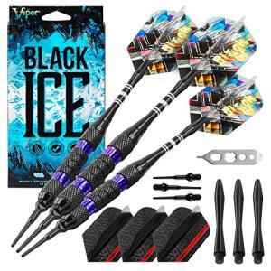 Viper Black Ice 18g Soft Tip Darts - Purple Rings