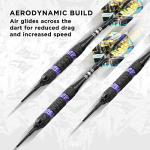 Viper Black Ice 18g Soft Tip Darts - Purple Rings