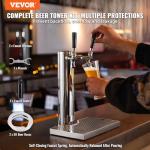 VEVOR Double Tap Stainless Steel Beer Dispenser